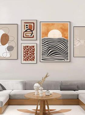 厅现代客组道合装饰画复古沙发背景挂画北SQ731-1欧简约创意客厅