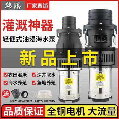 韩腾轻便型QY海水养殖潜水泵耐腐蚀380v抽水机农用大流量灌溉水泵