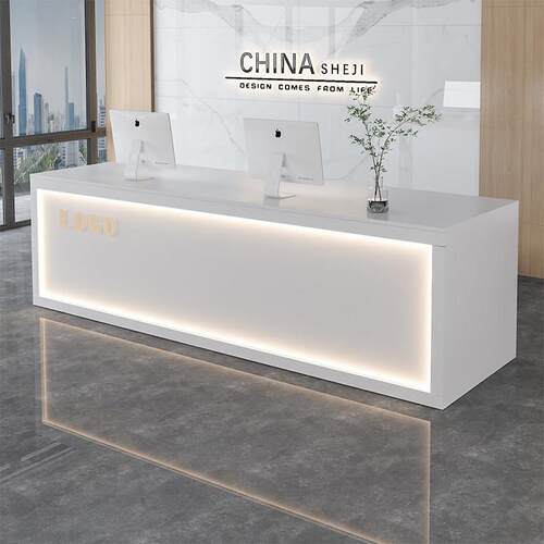 收银柜台吧台店铺小型服装店柜台简约现代商用女装接待台公司前台