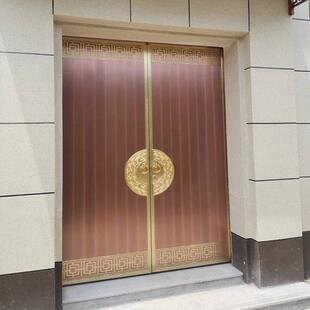 中式铜门别墅大门双门农村自建房家用乡村庭院子母进户四对开 门