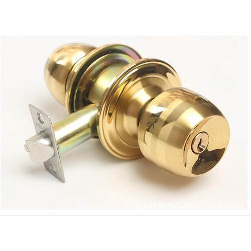 铜球锁 5831加大加重版铜球型锁具 双线球形门锁 金色球锁