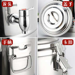 不锈钢商用保温桶 带龙头开水桶 无磁双层加固加厚全发泡奶茶桶