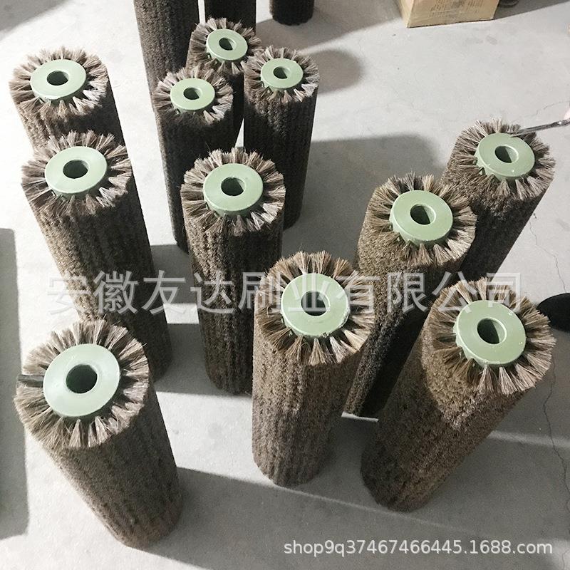 供应水果抛光用马尾毛刷辊 猪鬃毛刷防静电马毛毛刷辊清洁