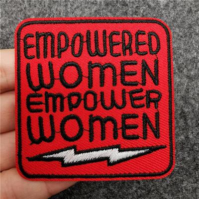Black Red Punk Embroidered Patches Rock Anime Patches on Clo