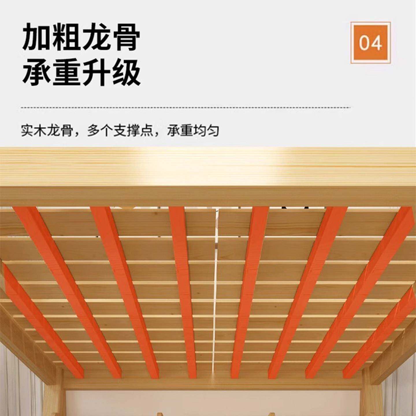 实木上下双层床高低床功能两层组合子胡桃色06母多床床人上下铺双