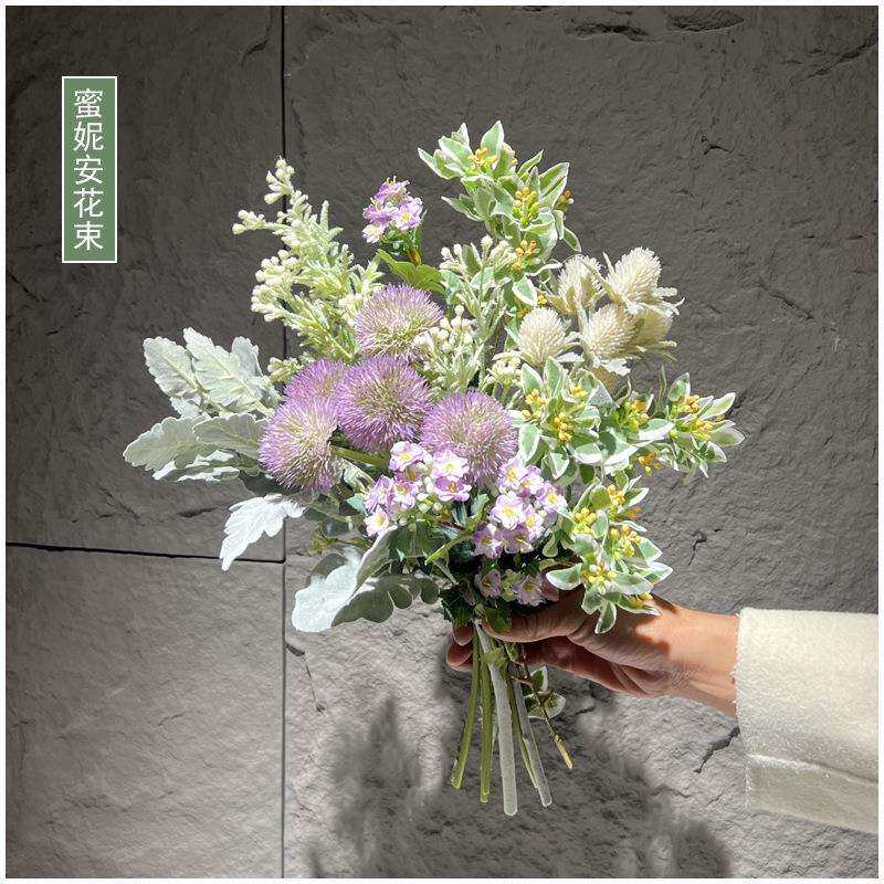轻奢花束假花感自然风手捧花客厅干花装饰摆件餐桌花