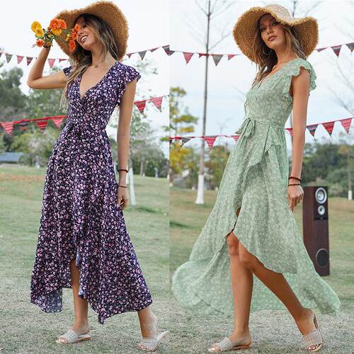 Cotton floral collar, flying sleeves, ruffled edges, fish