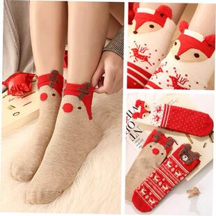 Cotton Christmas Socks Christmas Decorations for Home Xmas G