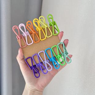 彩色小夹子零食封口夹票夹文件长尾夹晾衣夹防风固定家用杂物收纳