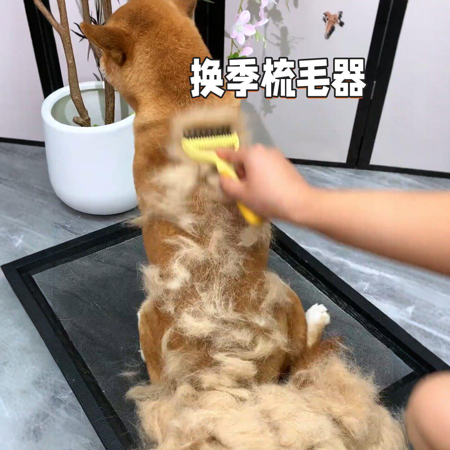 狗狗专用梳毛器开结梳打薄排梳换季祛毛去浮毛宠物美容猫咪按摩梳