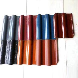 欧式 建筑灰蓝色连锁瓦四川别墅园林连锁瓦琉璃瓦彩瓦