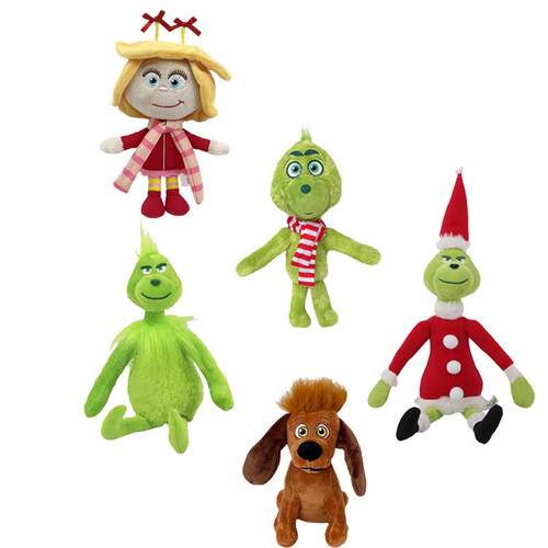 格林奇grinch圣诞绿怪杰毛绒玩具绿毛怪公仔玩偶抓机娃娃现货