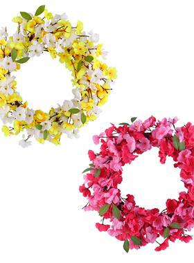 春仿真环门挂庭院假NGC花墙壁道装饰花家居婚庆花艺花藤季圈装饰