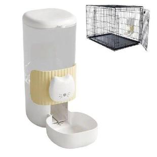 Cage Dispenser Pet Feeding Dog Cat Bowls Food