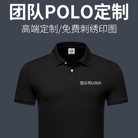 纯棉polo衫定制t恤翻领工作服，广告文化衫印logo短袖工衣diy字