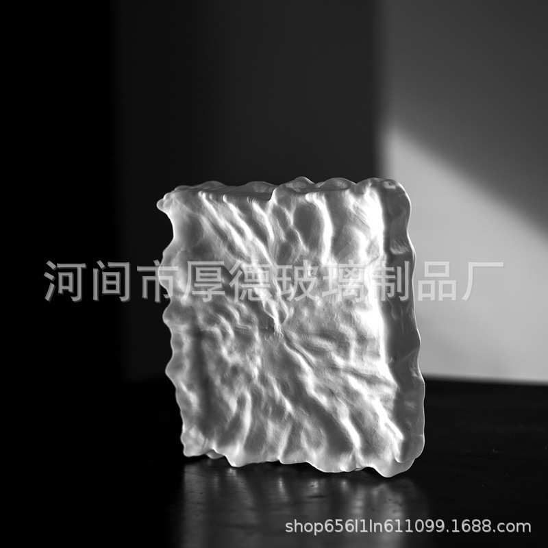 日式磨砂玻璃壶承壶托玻璃壶承加厚茶托茶席干泡台功夫茶具