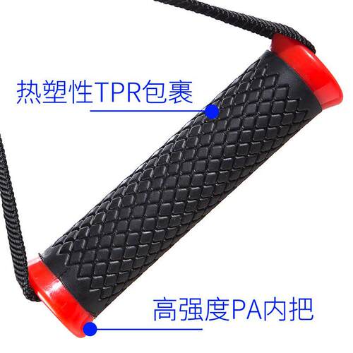 健身器材多功能飞鸟龙门架把手弹力阻力带软胶尼龙握把拉力器拉手