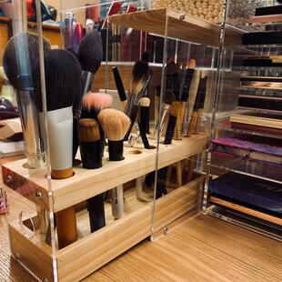 制亚克无品牌/力化琴妆刷置刷架收抽纳拉式透明抽纳屉大毛刷31个