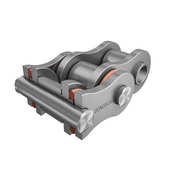 弯双耳大小板双节条带输送链传动不锈钢滚子链条工业链链条距304