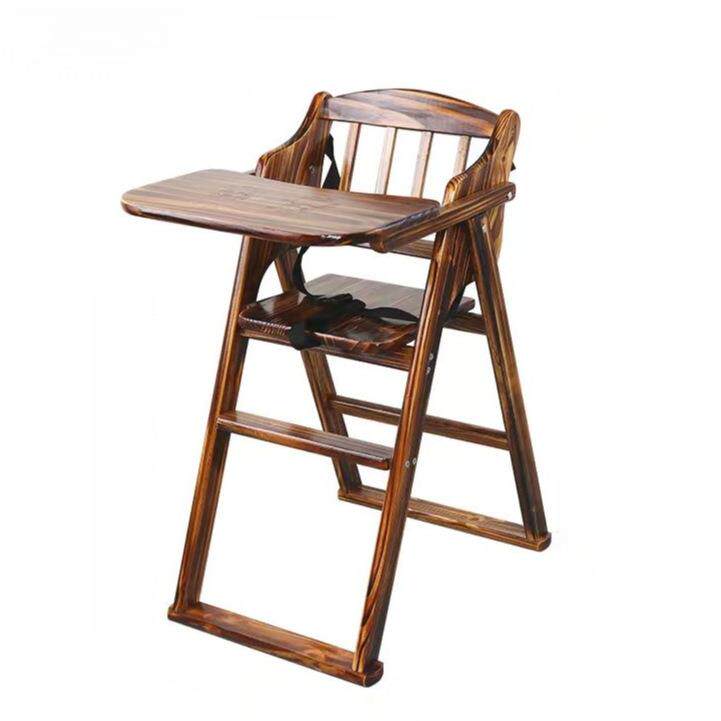 可水洗实木儿童餐椅家用商用两用餐厅宝宝餐椅可折叠便携式餐椅厂