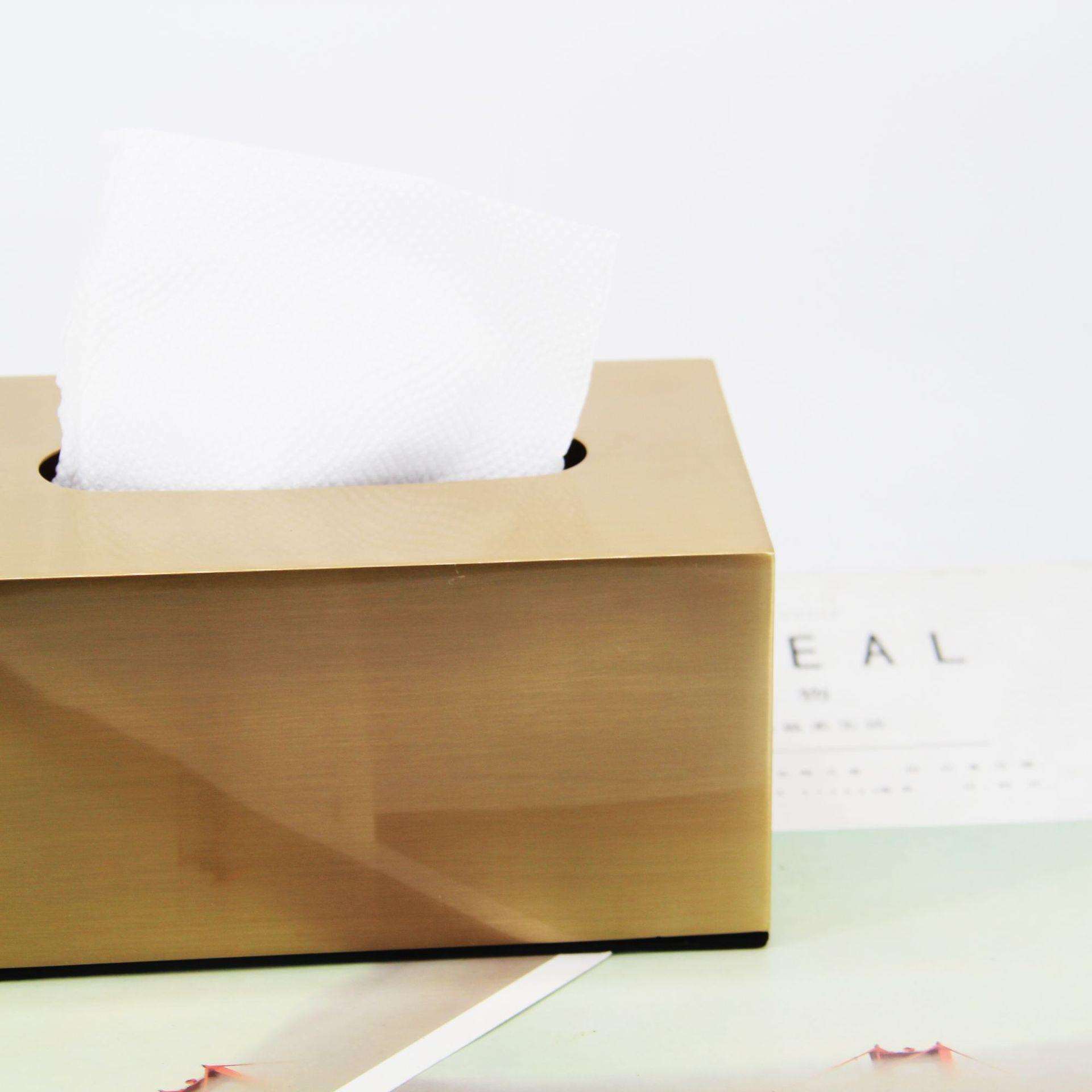 现代家用抽纸创意装饰茶几课厅餐桌摆件高档轻奢风美式简约纸巾盒