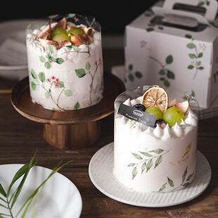 慕斯蛋糕围边透明硬生日今年流行韩式硬爆浆装饰软塑胶纸包装薄膜