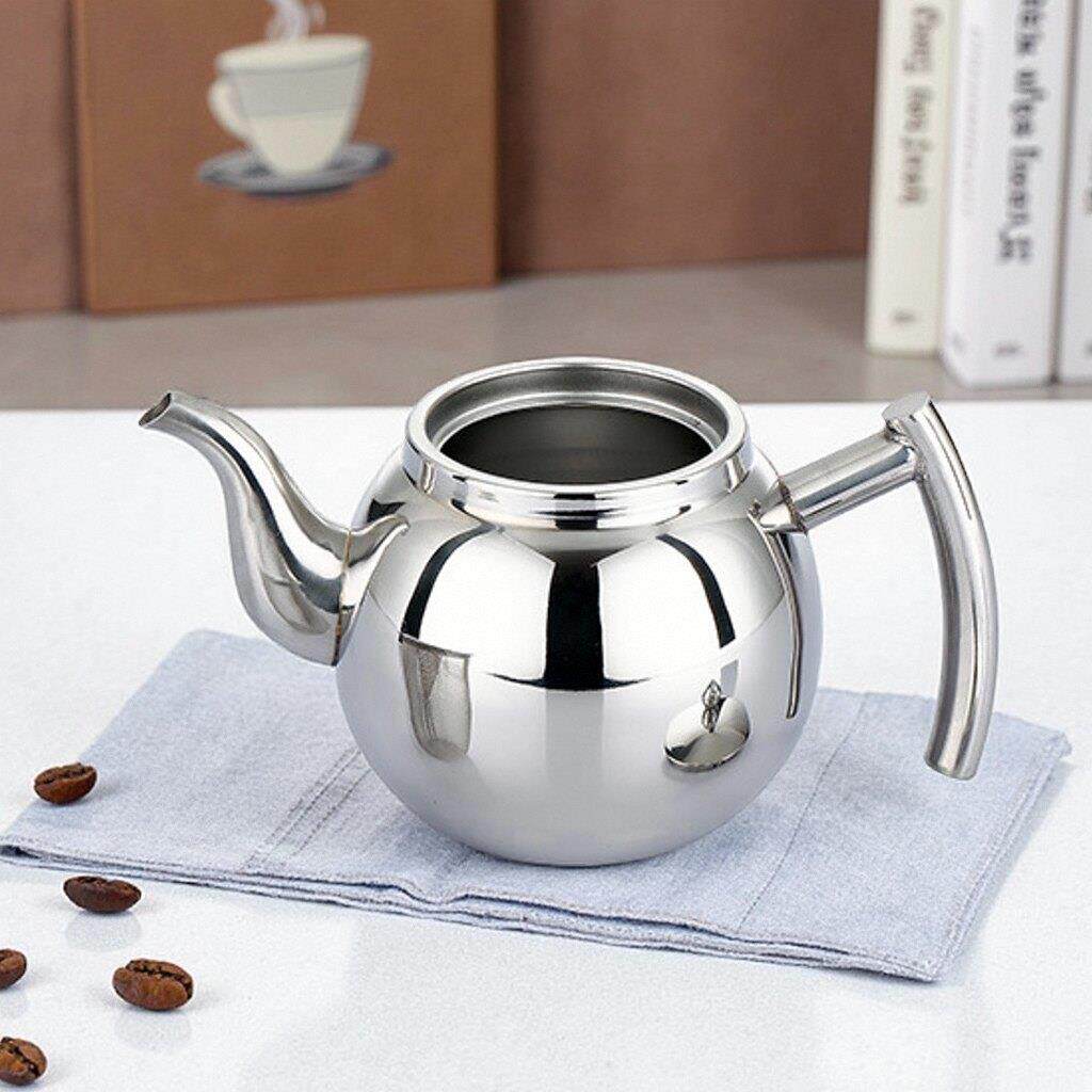 不锈钢茶壶带过滤网加厚水壶咖啡壶泡茶壶电磁炉家用小0.8L1.5L