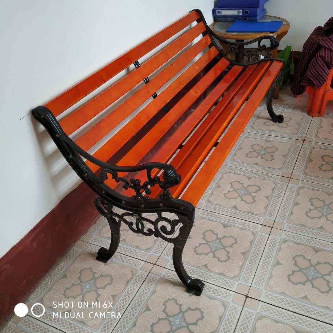 厂家公园椅户外休闲椅铸铁脚排椅园林座椅现货供应