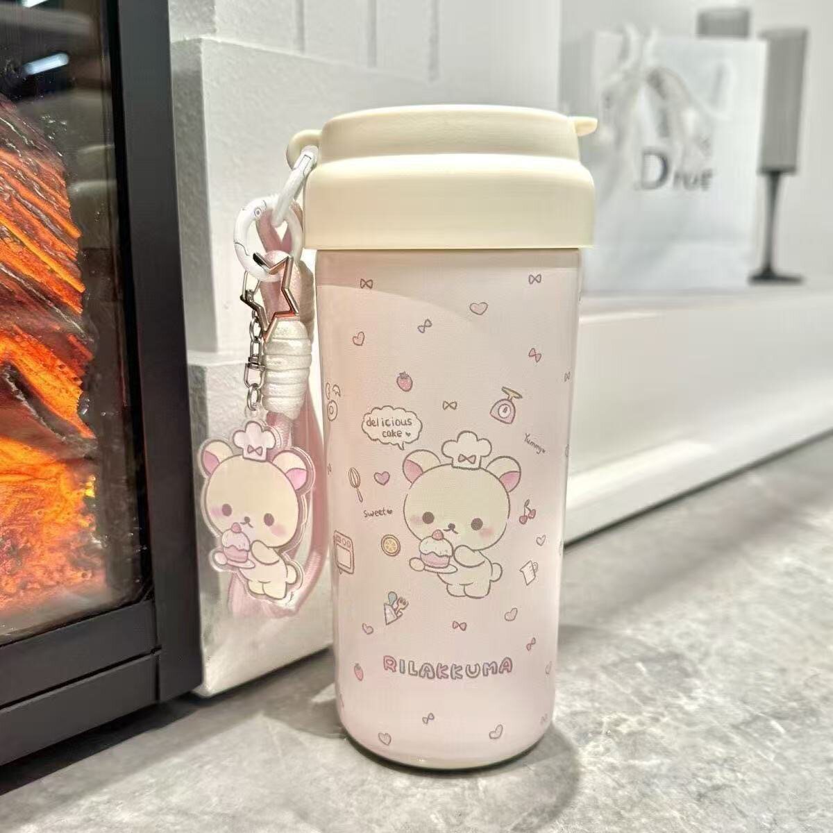 吸管式饮水杯316不锈钢保温杯大容量吸管杯女生高颜值水杯男女上