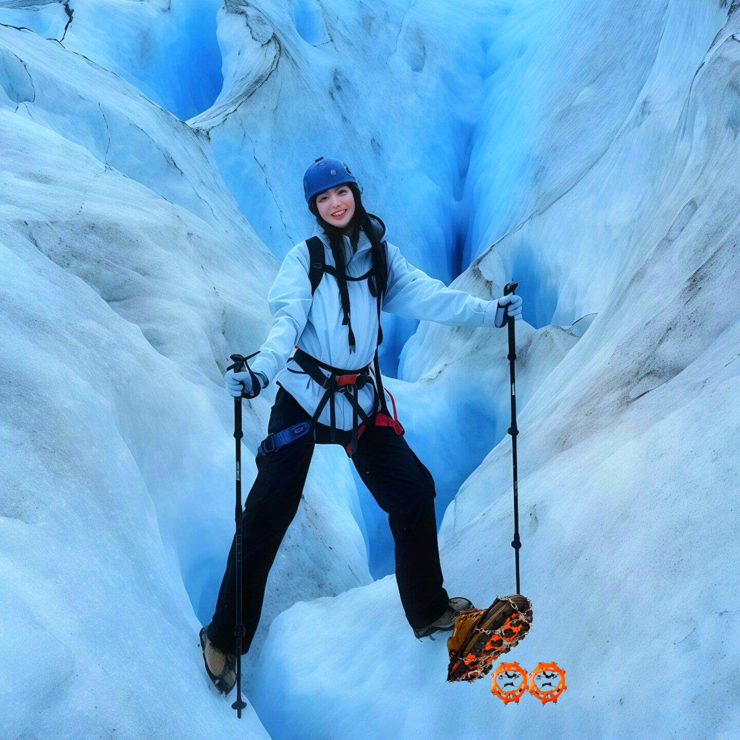防滑鞋套雪地防滑冰爪户外登山徒步装备加厚耐磨雪爪冰面鞋底鞋钉