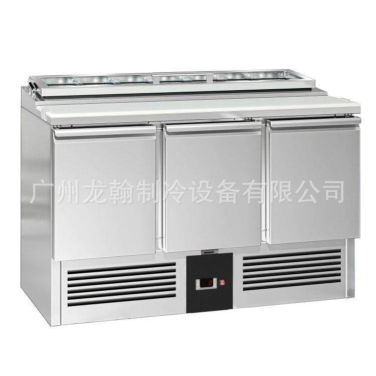 欧款保鲜台式冷藏展示柜直冷沙拉台桌面披萨操作台撒料台甜品冷柜