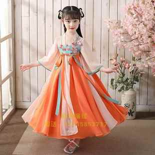 儿童节服装六一嫦娥奔月胭脂妆舞蹈服小城谣演出汉服有位姑娘襦裙