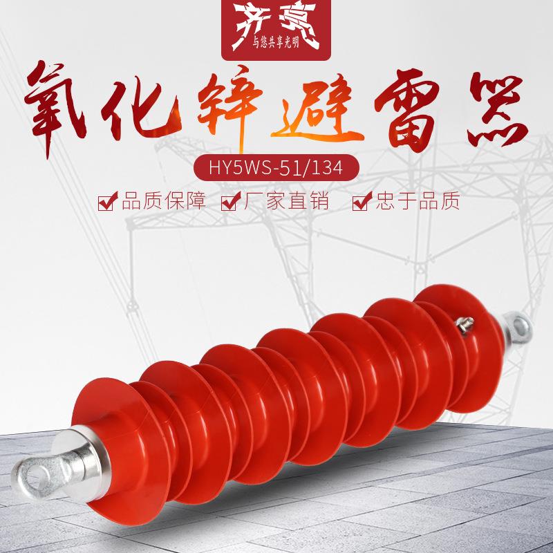 35kv成套高压避雷器HY5WS-51/134无间隙悬挂式氧化锌避雷器源头厂