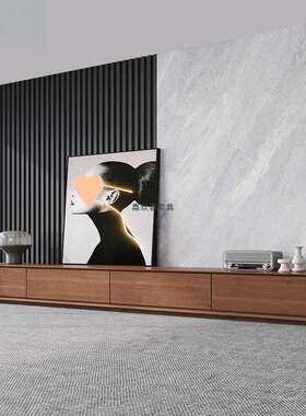 窄胡GOV桃色柜电视柜胡桃色小户型网客厅卧室超装全实木落地整红