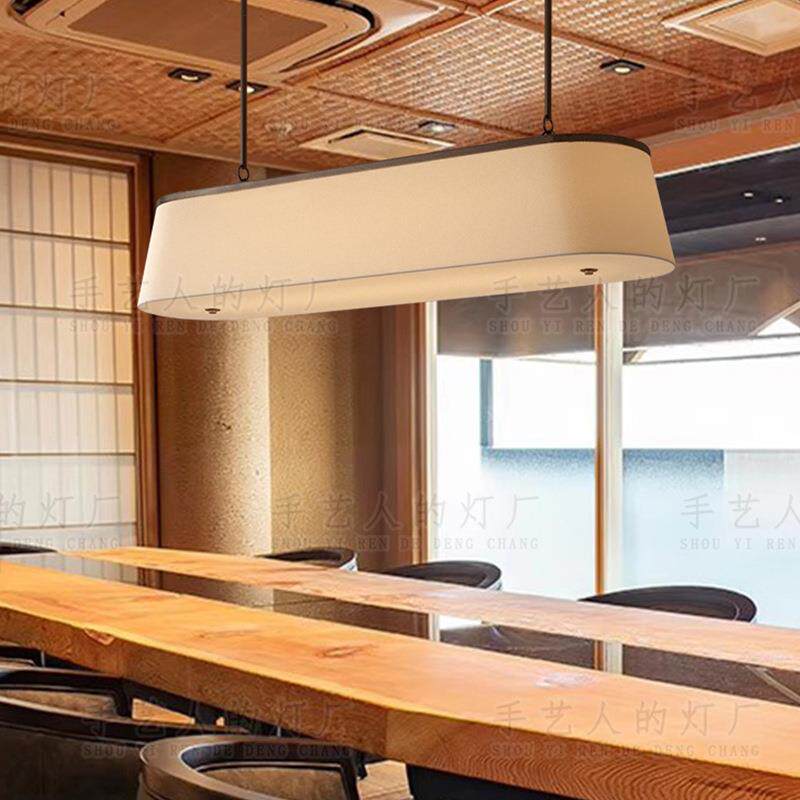 新中式中国风禅意餐厅茶室创意餐饮饭店吧台收银长方形书房吊灯具