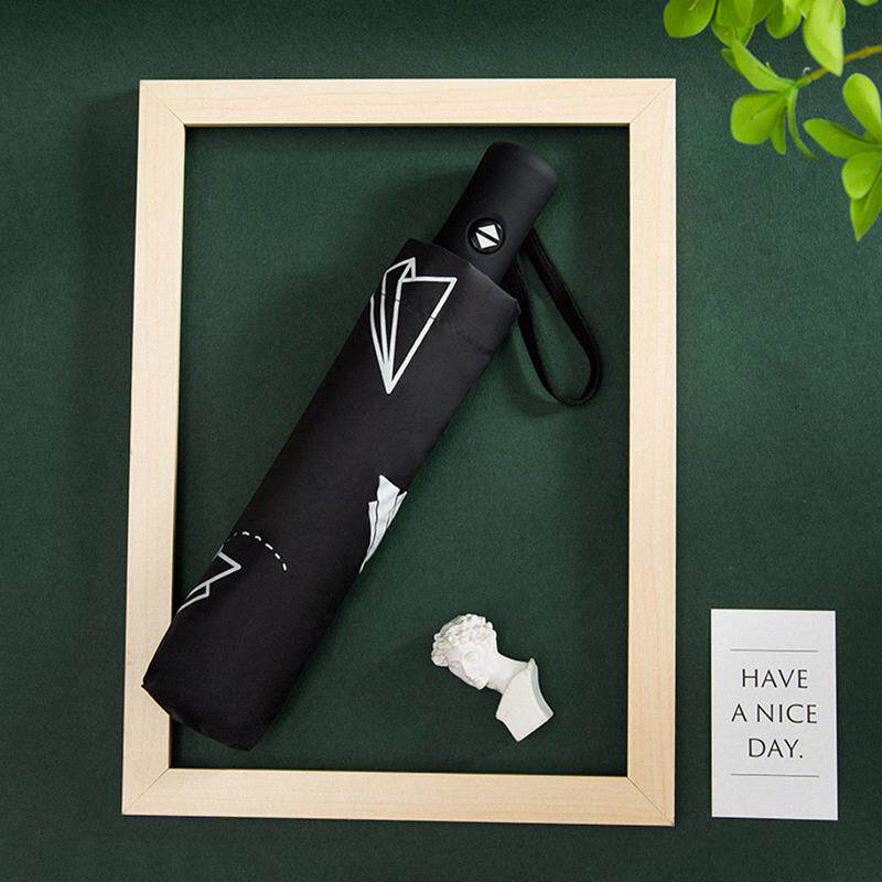 高档纸机飞太阳男雨伞折叠晴雨两用个性学生伞防晒紫外线小女清新