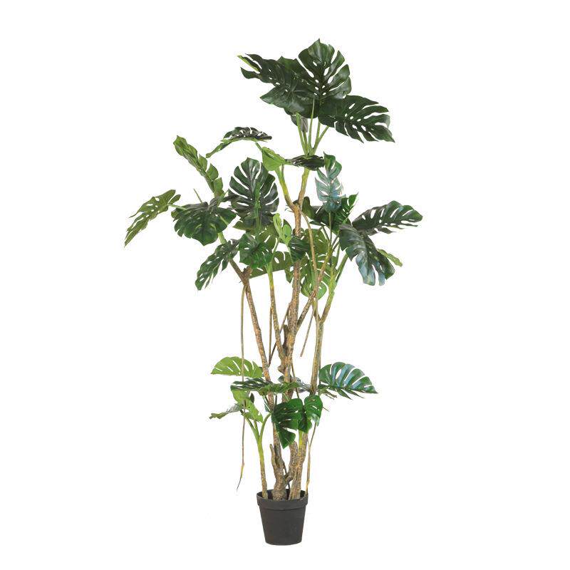 仿真绿植大型巨型龟背树盆景植物高端装饰龟背竹落地摆件橱窗景观