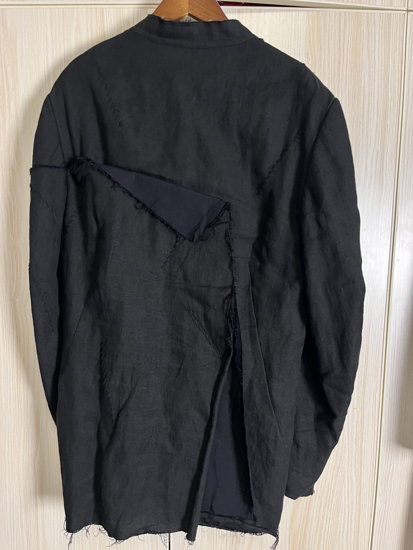 Yohji Yamamoto Triple Stand-Collar Jacket — detail