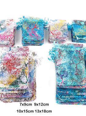 Wholesale 10/20/50Pcs 4 Sizes Drawstring Organza Bags White&