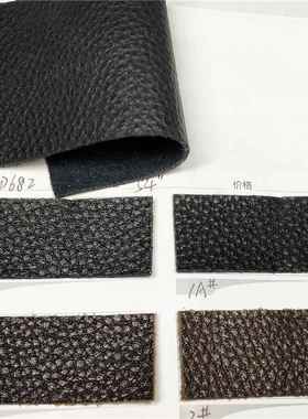 1.S4MM荔枝纹现货纤黑色十字纹可牛提供GR证可20压皮印logo再生皮