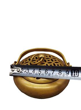 古董古玩仿古铜加厚黄铜十二生肖手炉香炉薰炉居家乡下收老物件