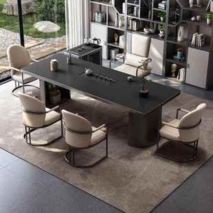 茶桌组合套装 椅风格 台奢岩板茶现代简约新轻中式 高档2025新款