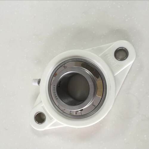 白色塑料轴承座P205F205FL205塑料带座轴承座不锈钢带底座耐腐