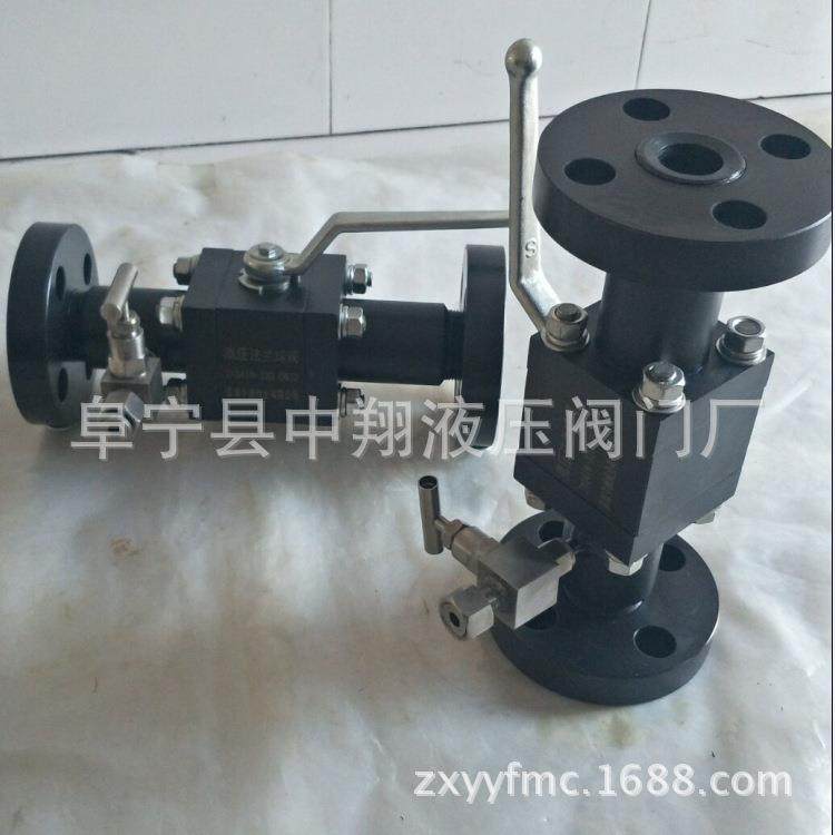 不锈钢高压法兰球阀，Q41N-320DN25/40天然气带排卸高压球阀.