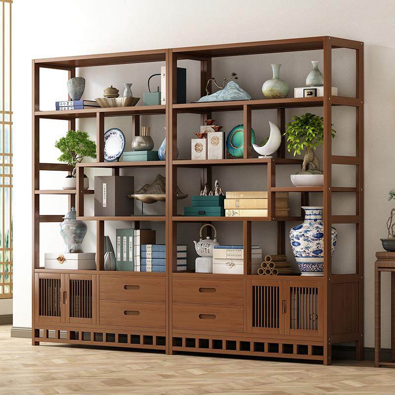 储物架实木中式茶叶展示柜茶架子置物架茶室茶柜茶具摆件收纳柜子,住宅家具,多宝格/博古架,淘宝优惠券,粉丝福利购,淘宝优惠卷