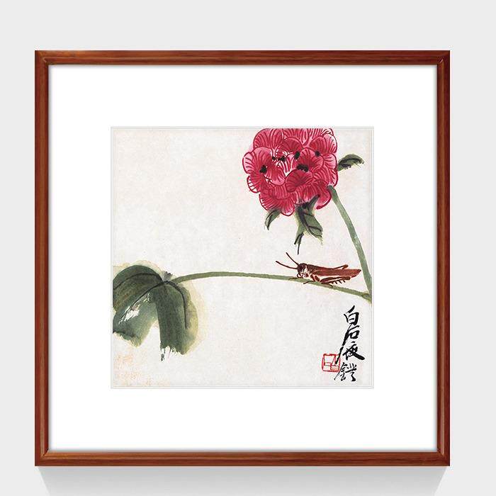 高档厅装饰画画水墨花鸟画新中带式墙面挂画客餐厅国壁画双寿图斗