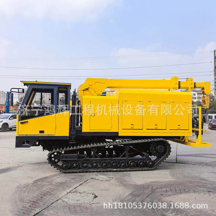 管道工程履带移动发电车50-200kw自行发电机组3吨5吨爬山虎随车吊