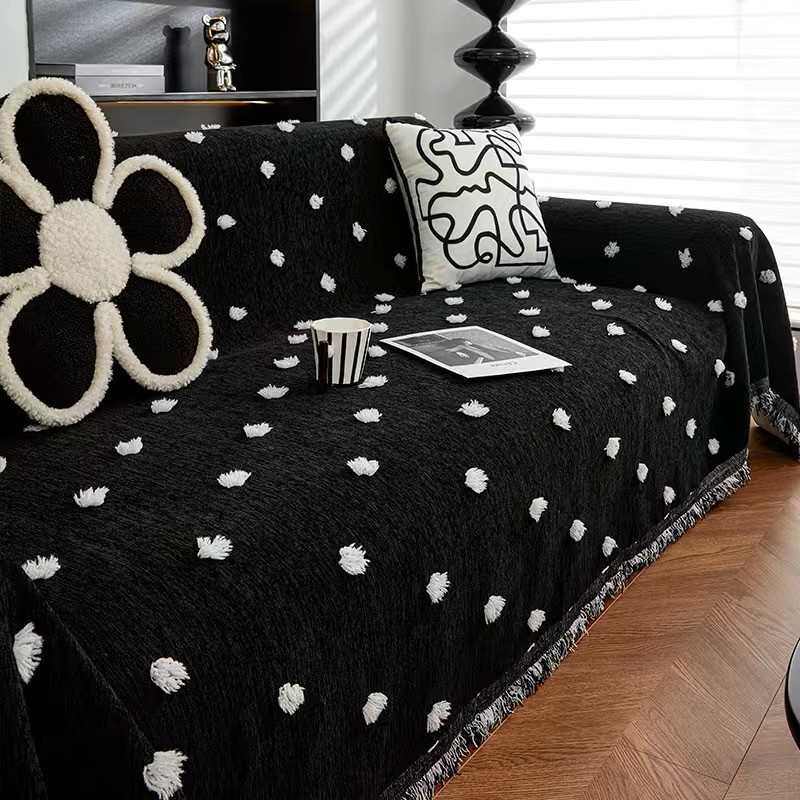 高级感万能四季通用ins风全包沙发坐垫套罩盖毯巾一片式盖布加厚