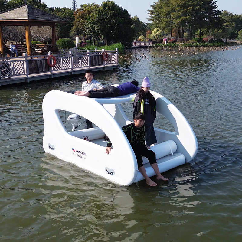 艇度假村充气电动钓鱼游艇充气水上游船太阳能冲锋舟露营皮划艇