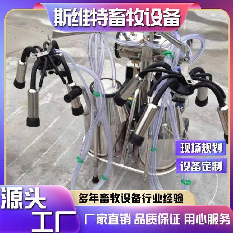 骆驼奶挤奶机不锈钢材质双桶脉动式真空泵挤奶机运行平稳出口品质